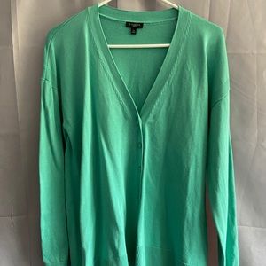 Talbots Mint Green V-neck Girlfriend Cardigan Lp
